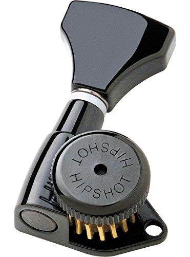 hipshot 6glo griplock locking guitar tuning machines 3+3 black