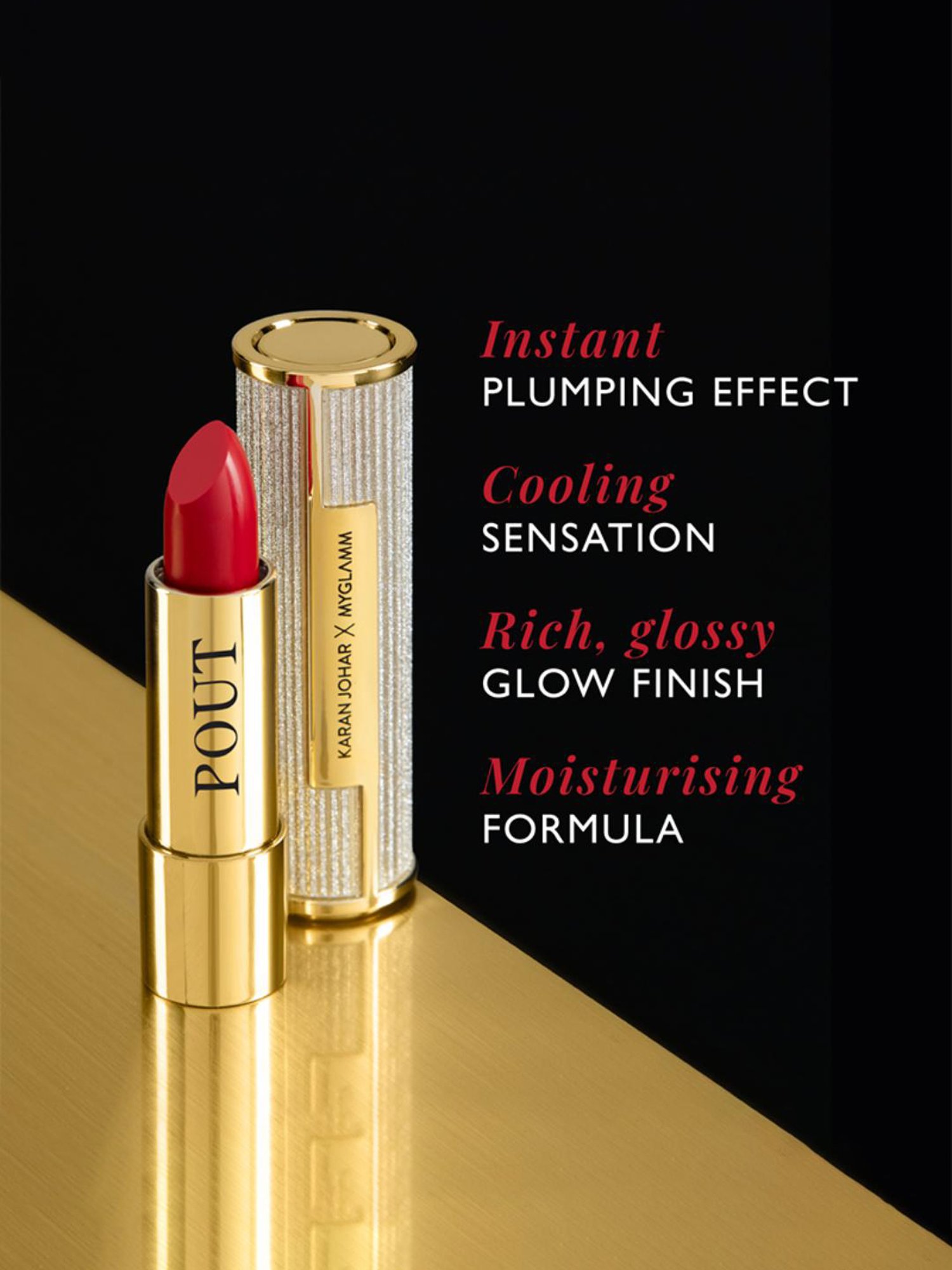 MyGlamm Pout by Karan Johar Luxe Plumping Lipstick No Pout Pout - 3.5 gm