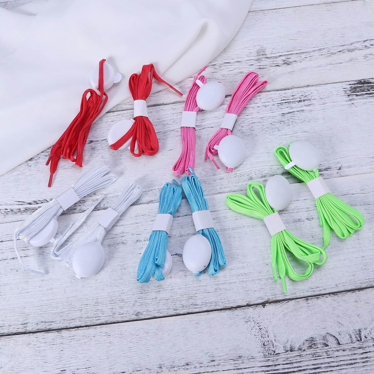 1 Pair LED Shoe laces Lights Up Flashing Light Shoestrings for Christmas Party Cycling Dancing Hiking Hip-hop Running Decorations (Red)