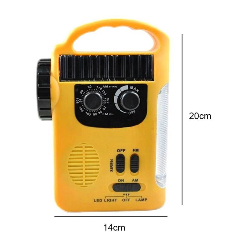 Lejiahong Cell Phone Charger Radio, Led Flashlight Radio, Led Lantern Radio, Siren, Rechargeable Batteries, Hand Crank, Solar Power Radio