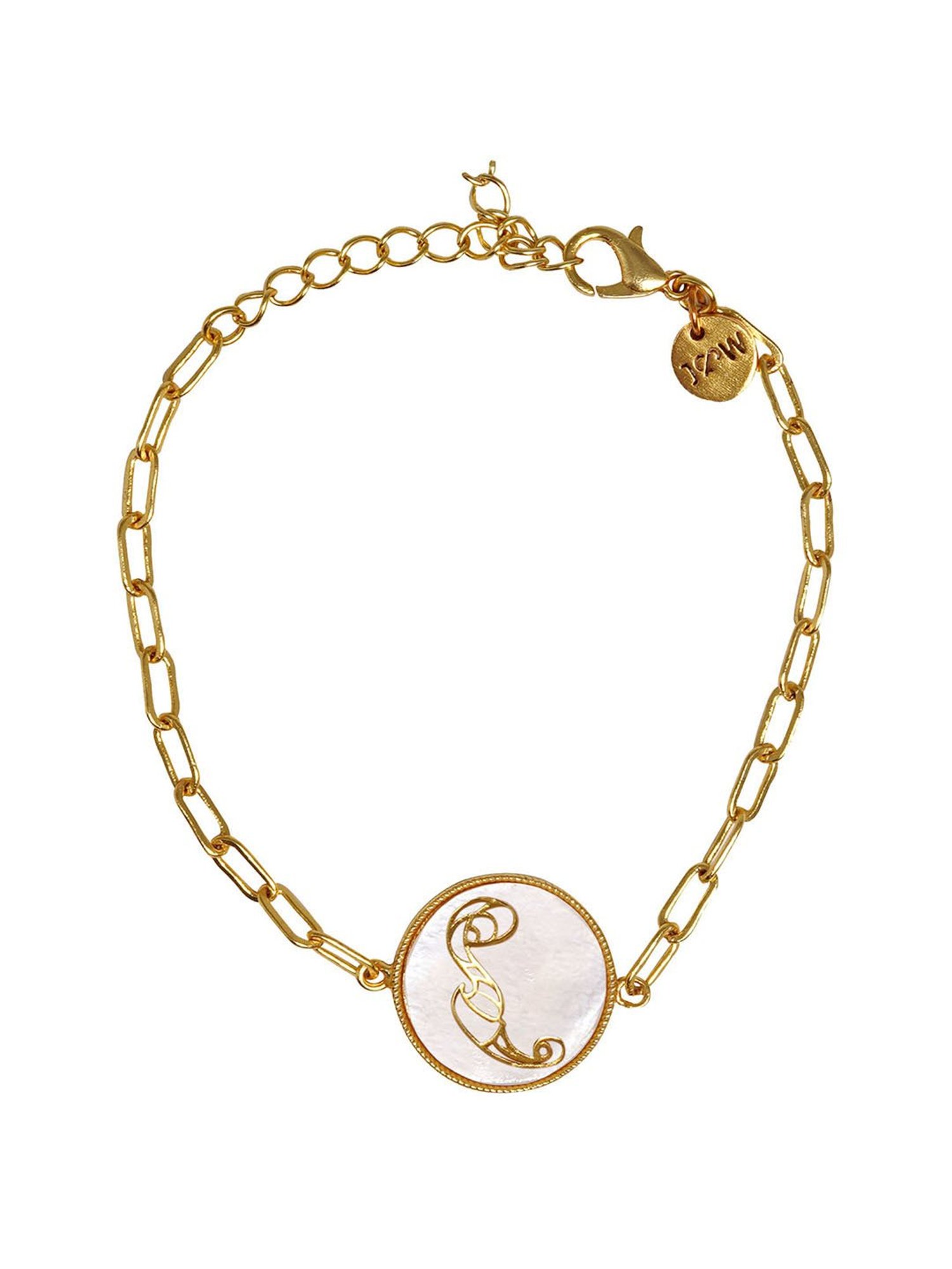 Joker & Witch 18k Gold-Plated Capricorn Zodiac Flexible fit Bracelet