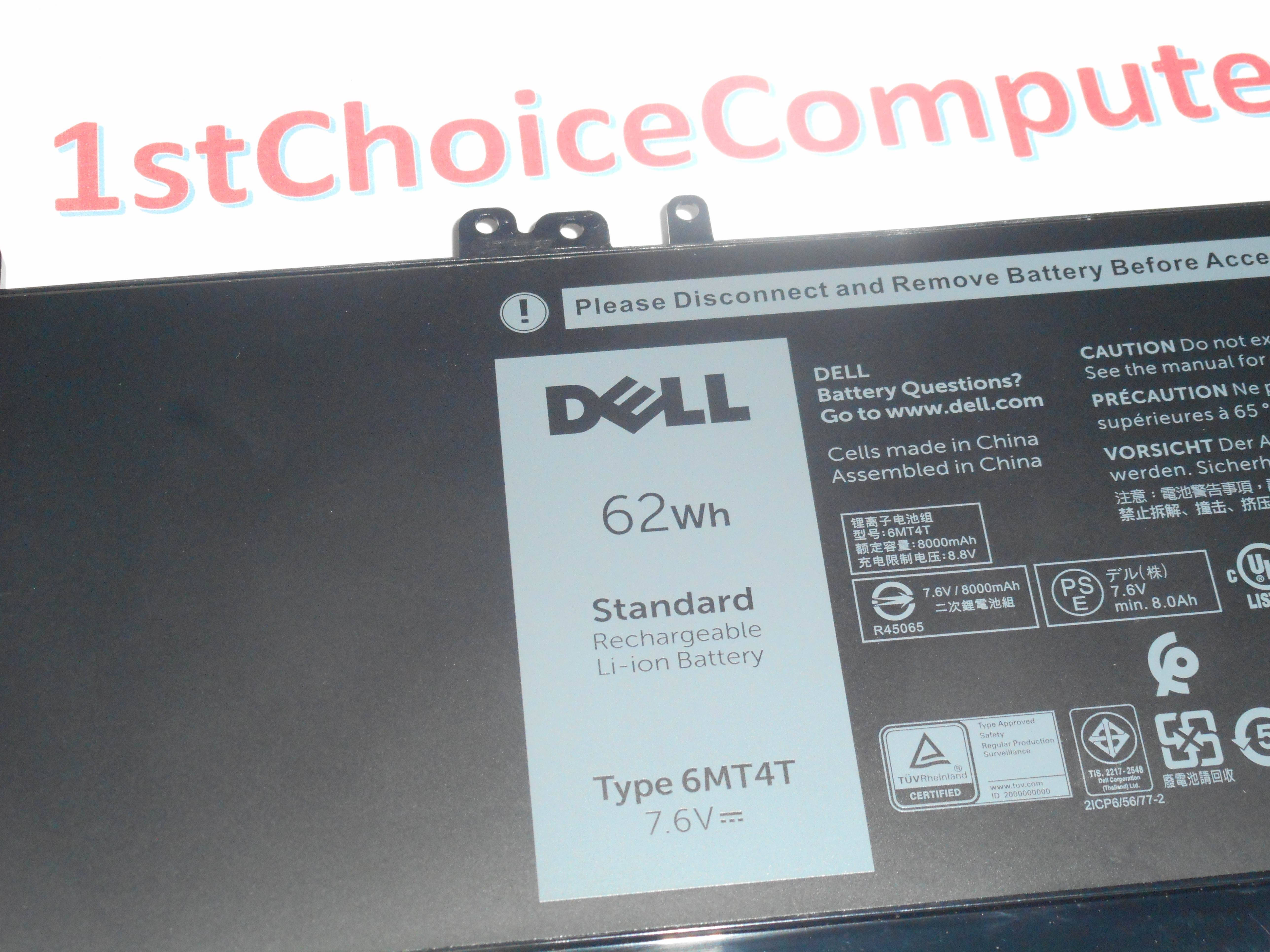 Arclyte N05002M Genuine Dell 6Mt4T Battery; Dell 7V69V; Dell Latitude E5450; Dell Latitude E5470