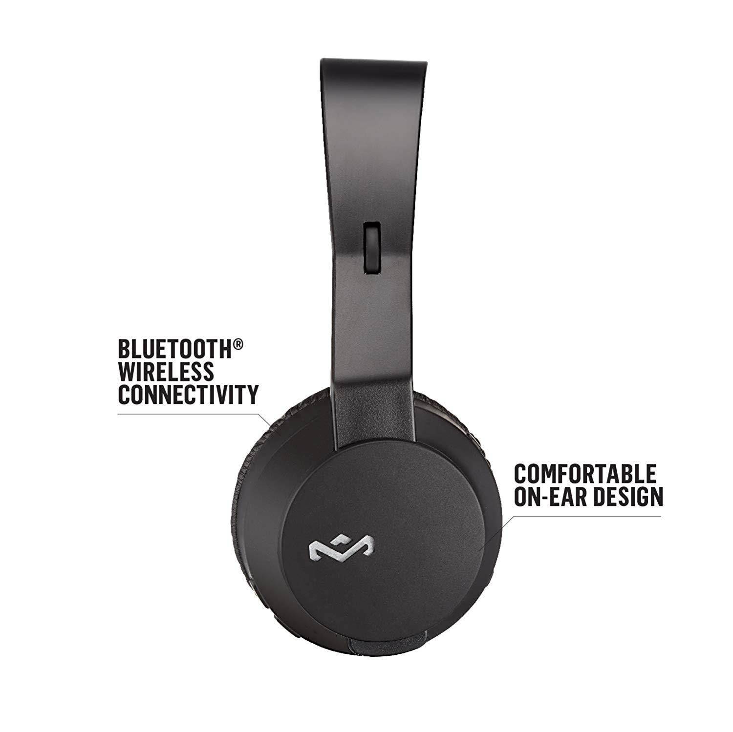 House of Marley Rebel Wireless Bluetooth Over Ear Headphones with a Microphone
