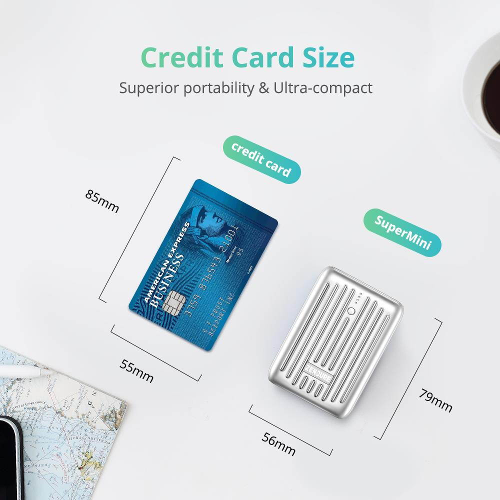 Zendure SuperMini 10,000mAh USB-C PD Portable Charger - Blue Horizon