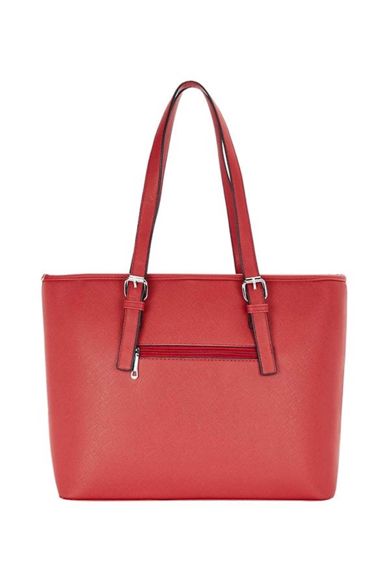 Pierre Cardin Red & White Embellished Tote Handbag