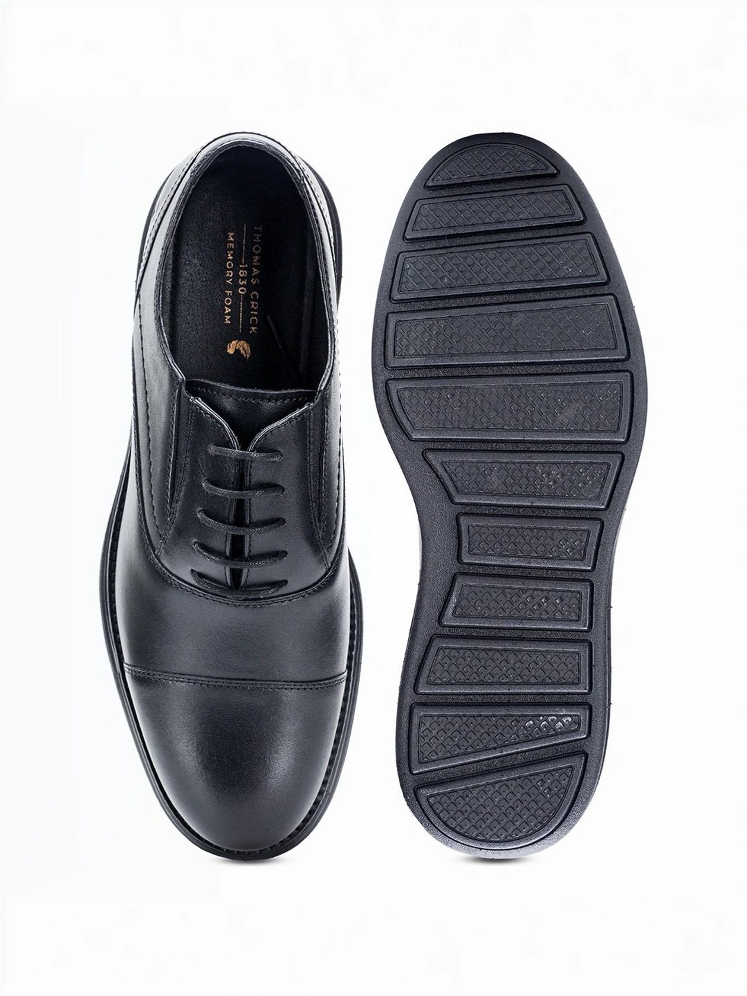 Thomas Crick Men's Black Oxford Shoes