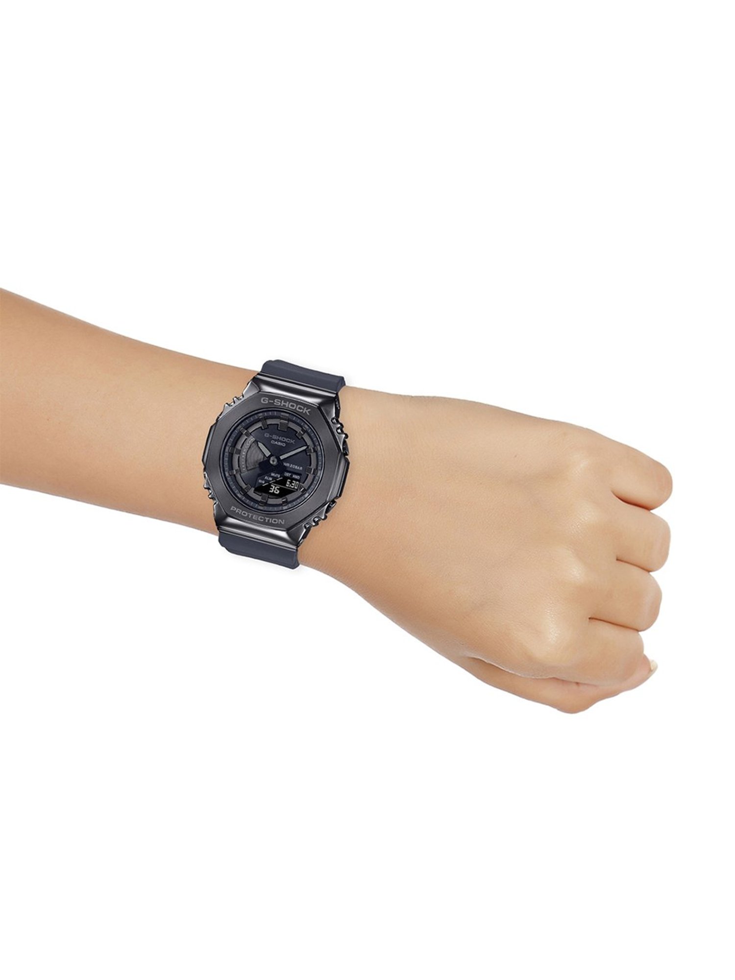 Casio G-Shock G-Steel GM-S2100B-8ADR Black Analog-Digital Dial Black Resin Strap Women's Watch G1164