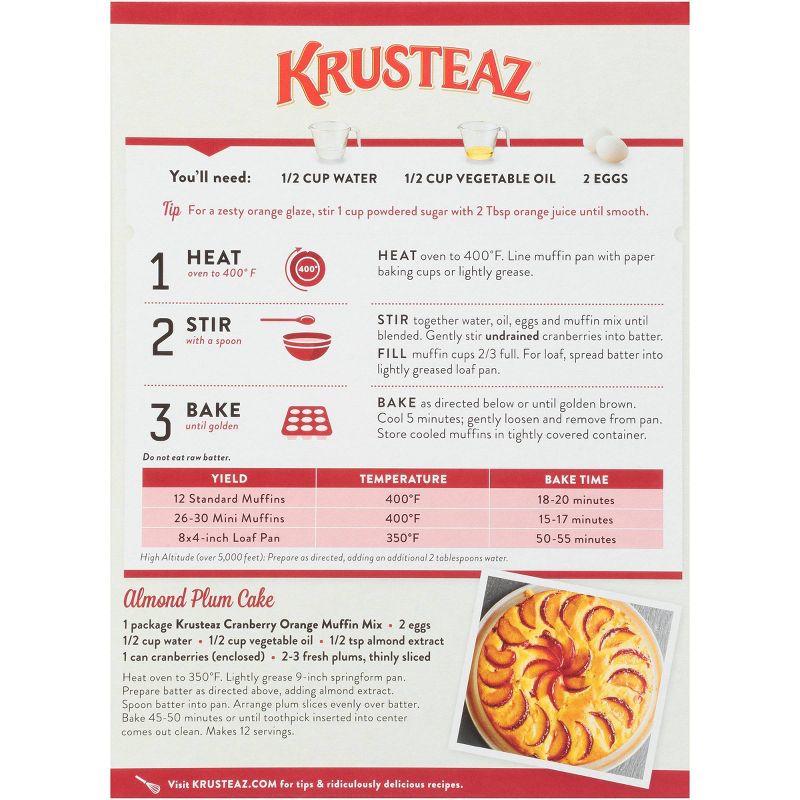 Krusteaz Cranberry Orange Supreme Muffin Mix - 18.6oz
