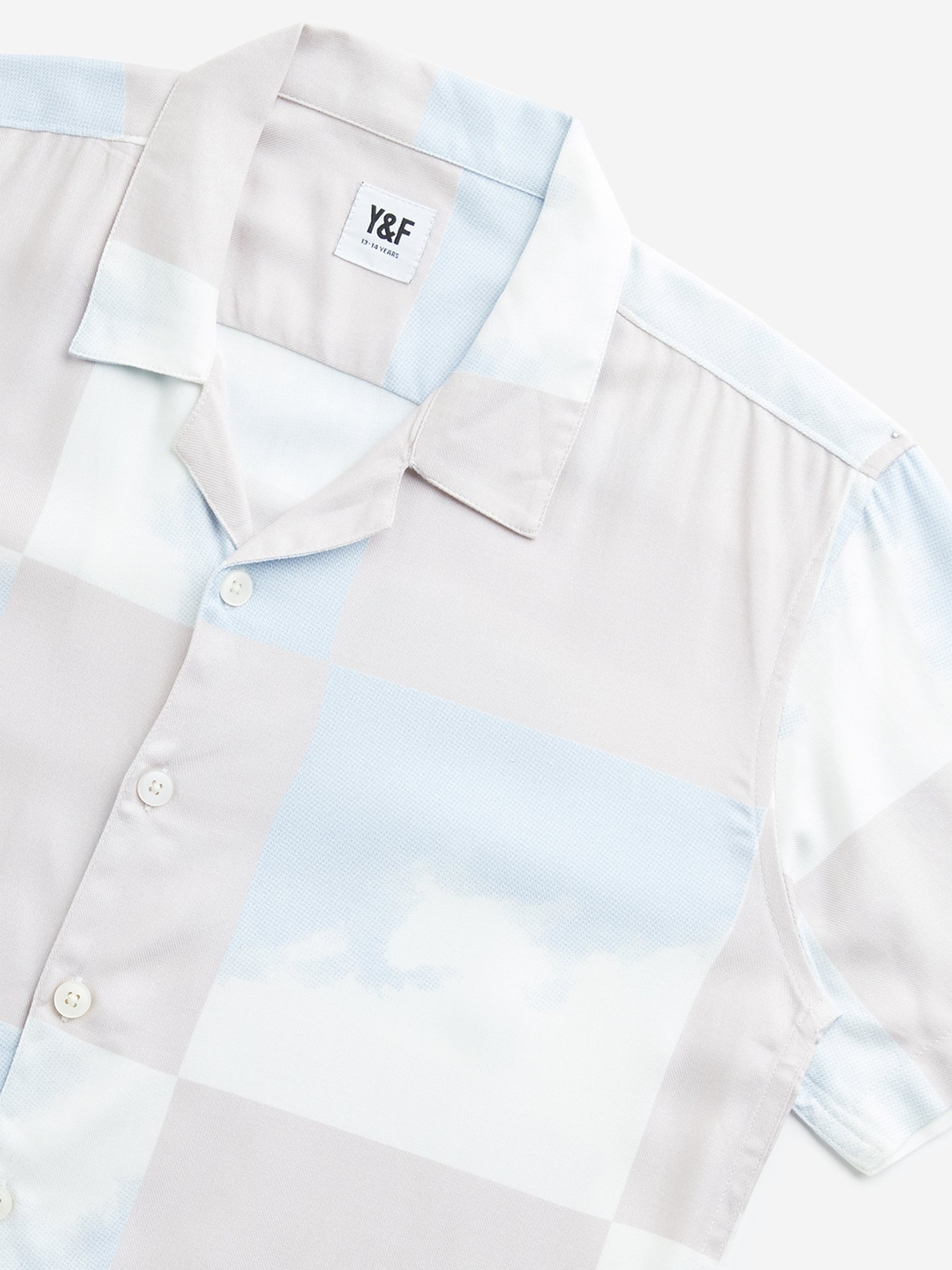 Y&F Kids by Westside Dusty Pink Checkered Resort-Fit Shirt