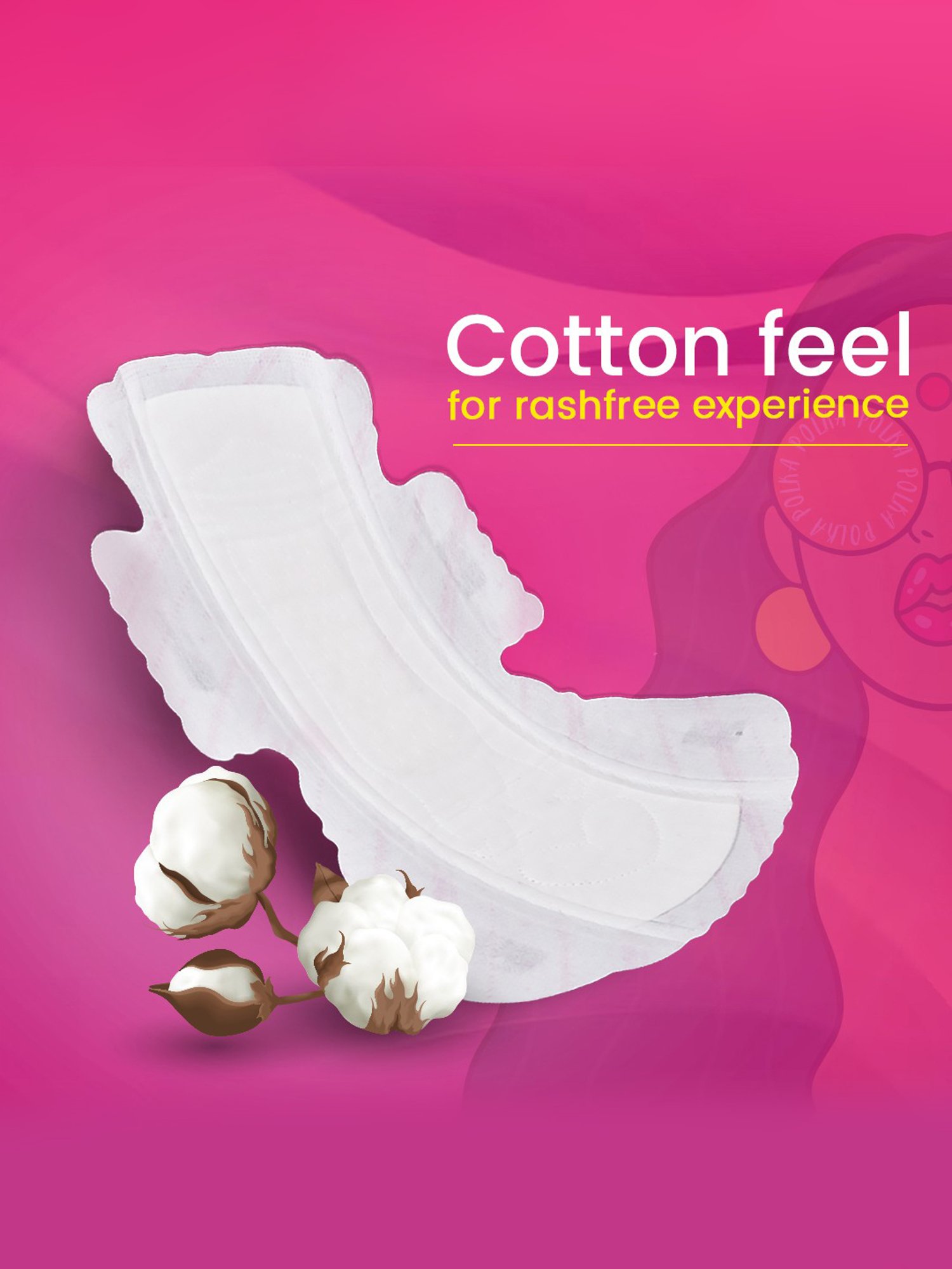 PINQ Polka Premium Cotton Feel Sanitary Pads XL+XXL - 40 Pads + 5 Pantliners