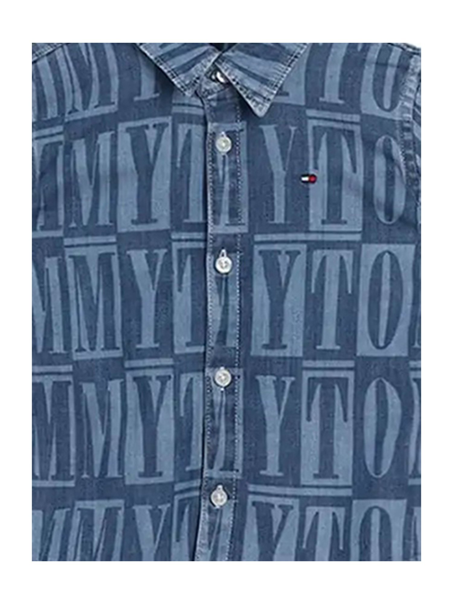 Tommy Hilfiger Kids Blue Printed Shirt