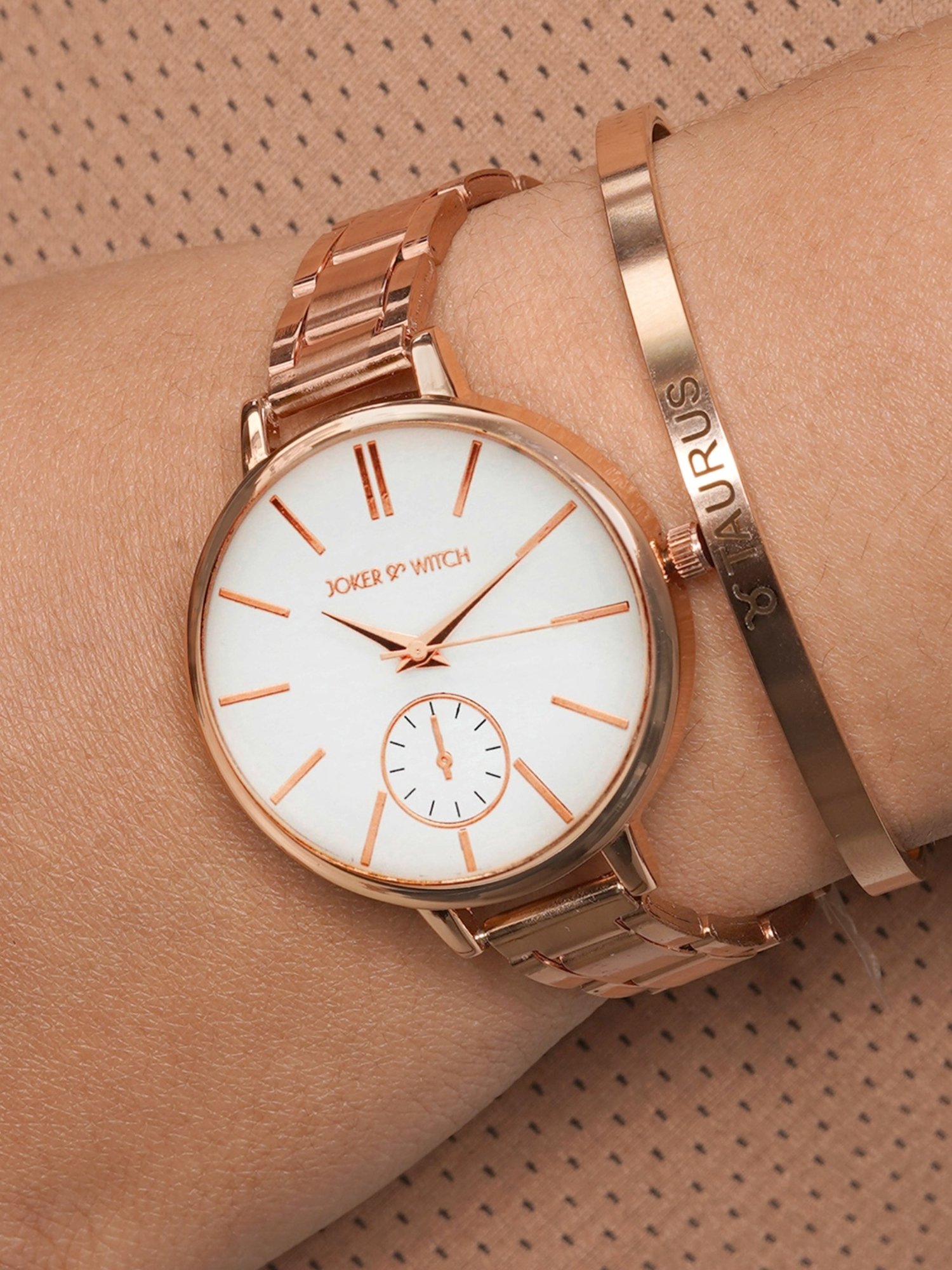 Joker & WItch JWLT582 Analog Watch for Women With Ring, Bracelet