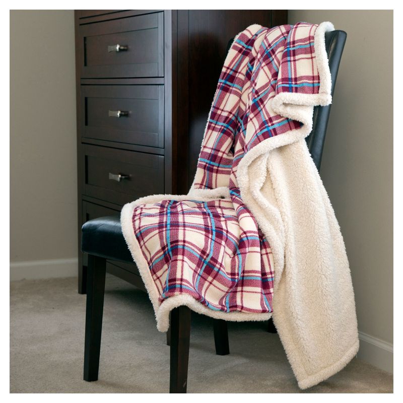 50"x60" Fleece Sherpa Throw Blanket Brown/White - Trademark Global