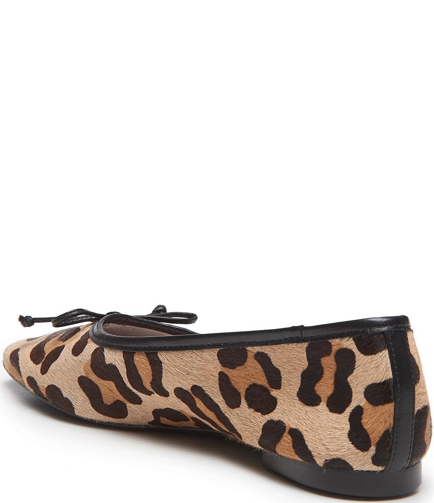 Schutz Arissa Leopard Print Pony Hair Ballet Flats