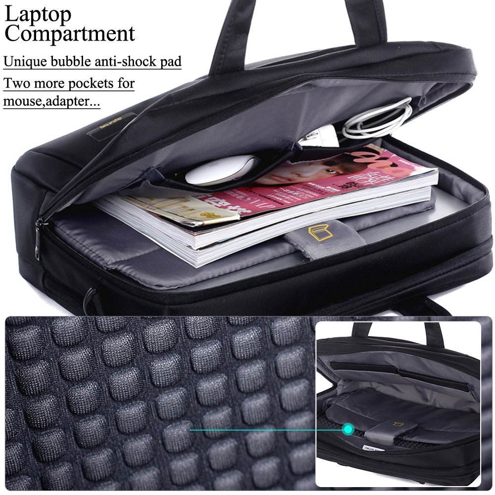 BRINCH(TM) Laptop Bag , 15.6 inch Nylon Waterproof Roomy Stylish Laptop Shoulder Messenger Bag Handle Bag Tablet Briefcase For 15-15.6 Inch Laptop/Tablet/Macbook/Notebook,Red