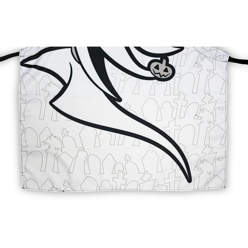 Seven20 Nightmare Before Christmas Zero Apron - Kitchen Accessory - White & Black Ties
