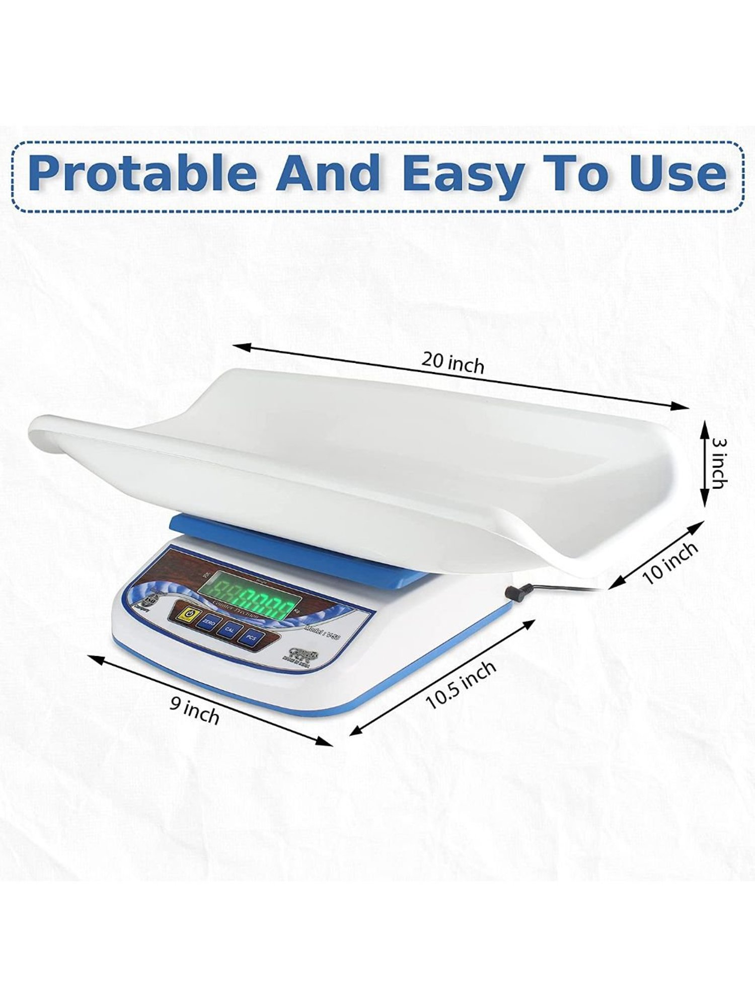 MCP Virgo Digital Baby Weighing Scale with Tray (White)
