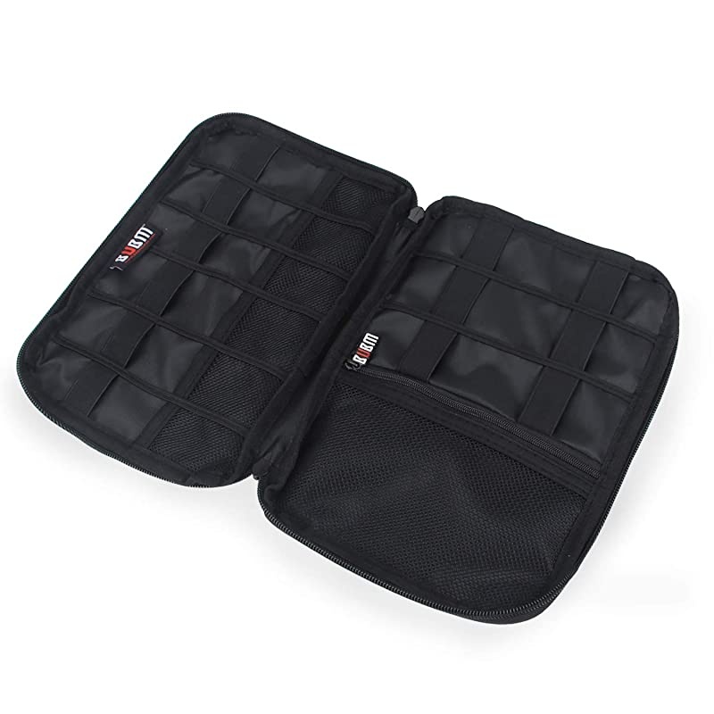 Universal Electronics Accessories Organizer, Travel Gear Carry Bag for Cables, USB Hard Drive, Plug, External Flash Drive and More, Lightweight and Compact (Medium-Black)