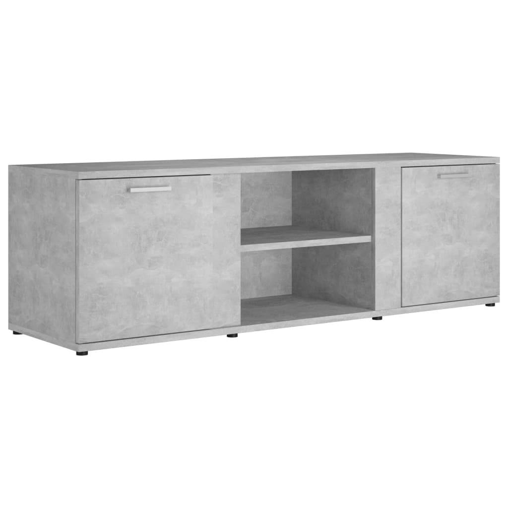 vidaXL TV Cabinet Concrete Gray 47.2" Chipboard Entertainment Media Stand Unit