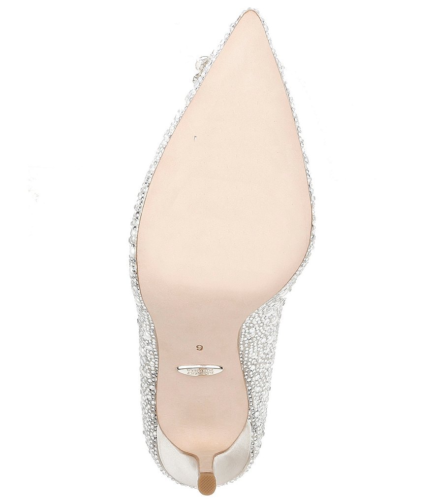 Badgley Mischka Cher II Pearl and Crystal Detail Pumps