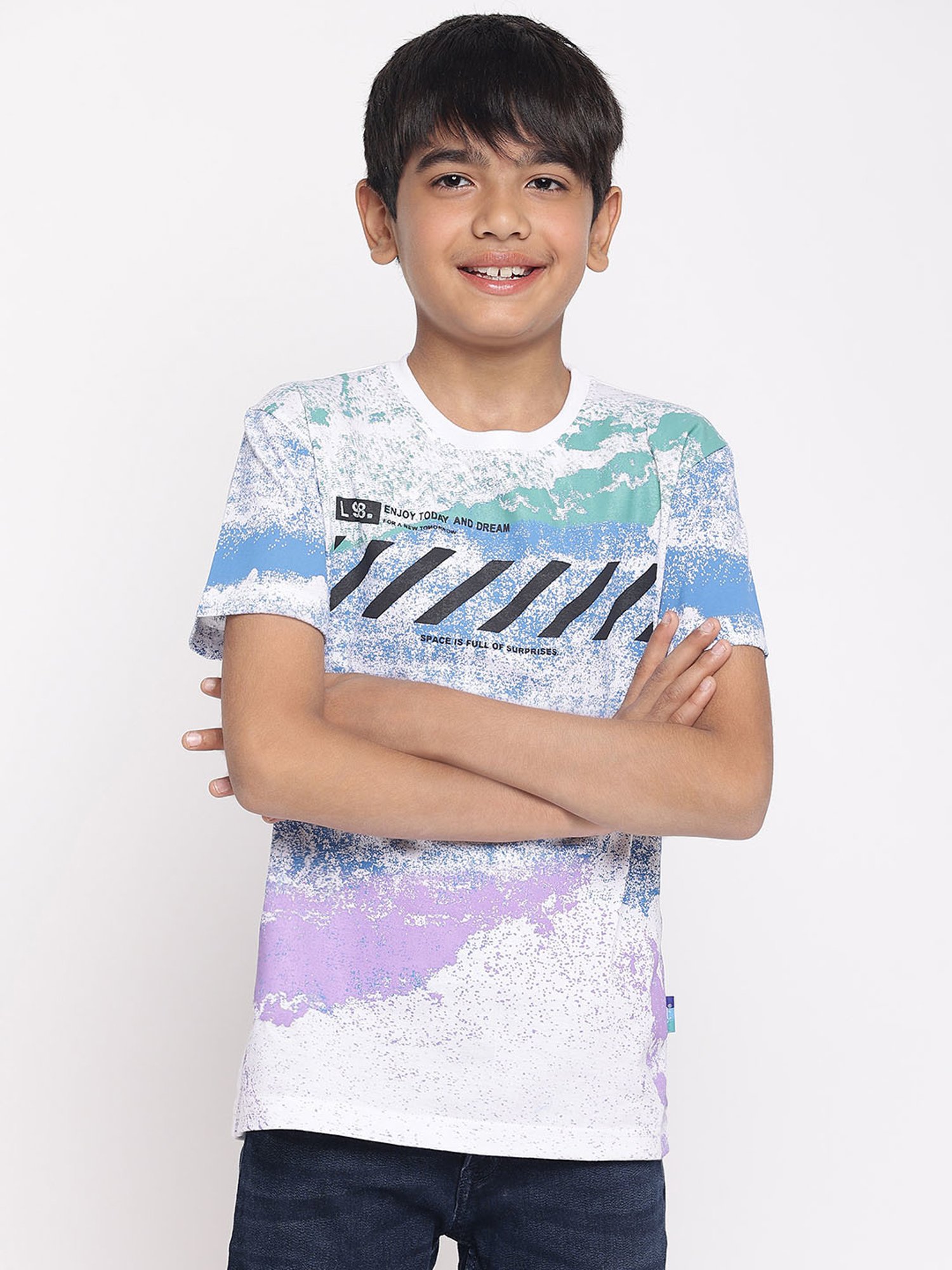 Lil Tomatoes Kids Multicolor Printed T-Shirt