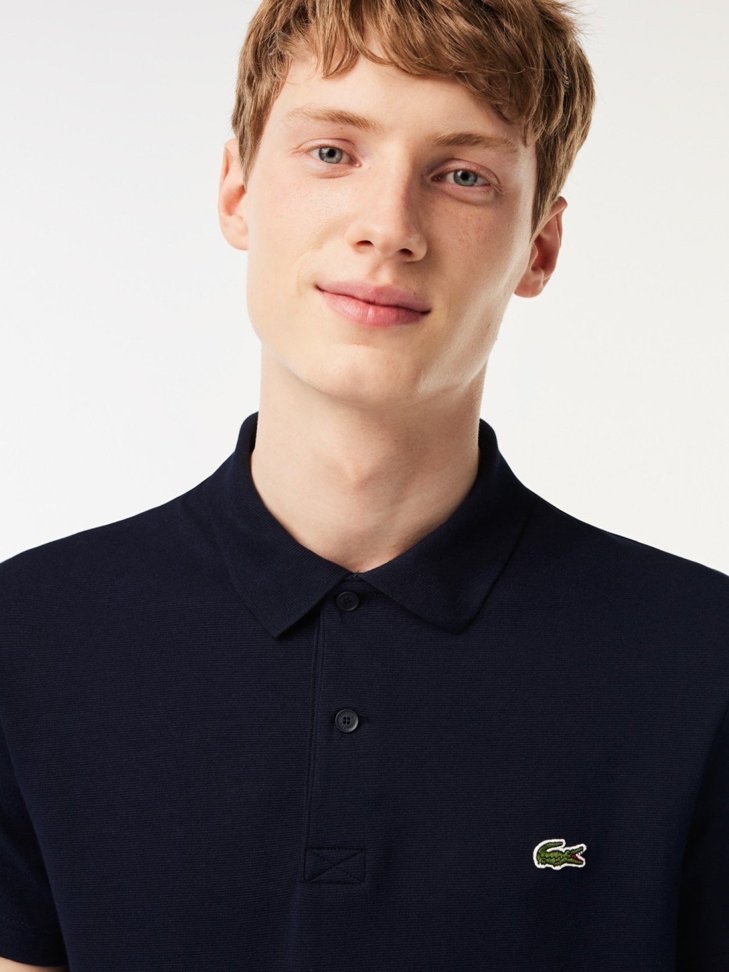 Lacoste Navy Cotton Regular Fit Polo T-Shirt