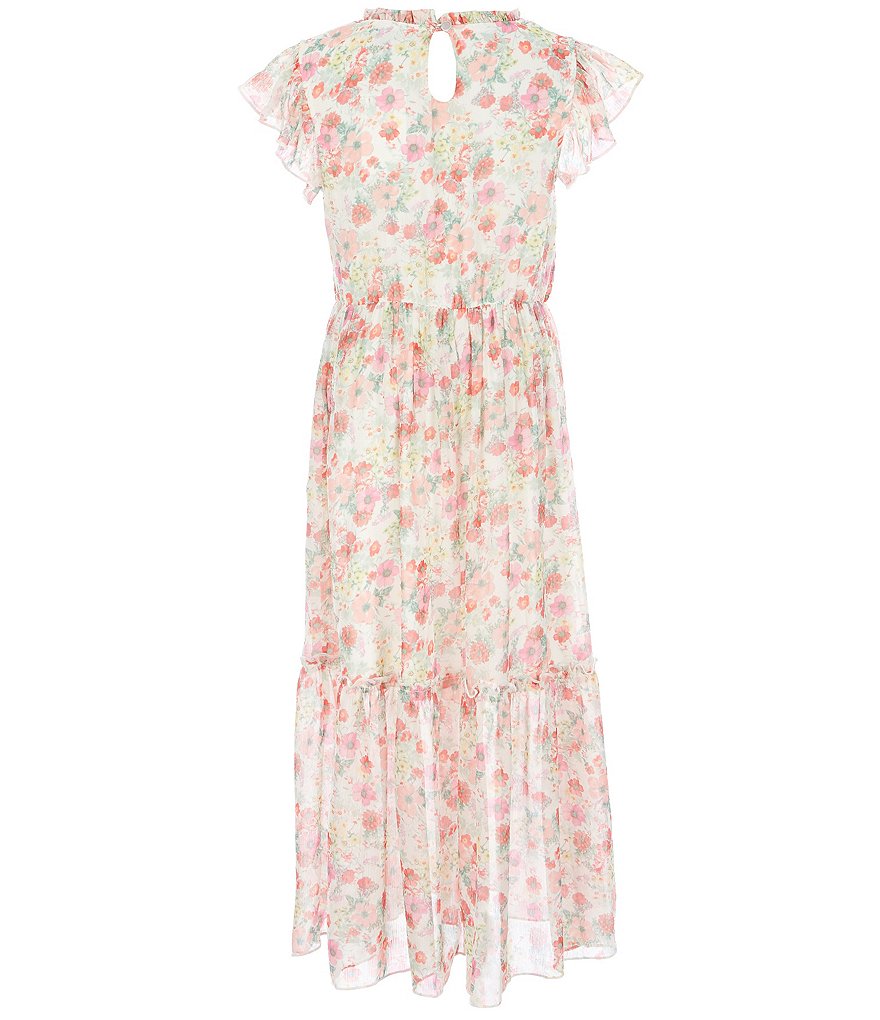 Bonnie Jean Big Girls 7-16 Tie-Dye Chiffon Tiered Maxi Dress