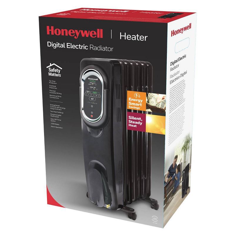 Honeywell Energy Smart Electric Radiator Heater Black