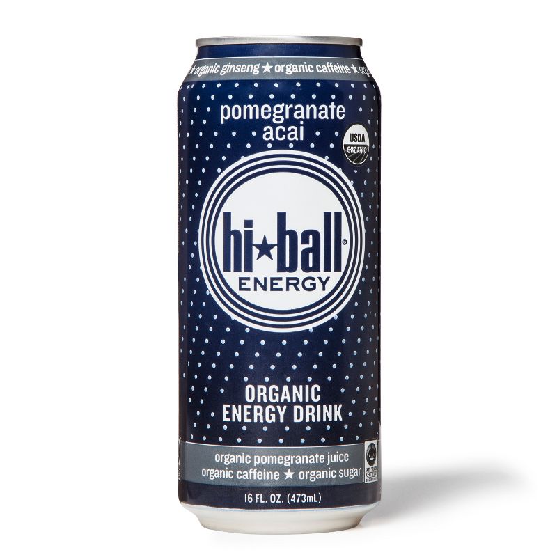 Hi-Ball Energy Organic Pomegranate Acai Energy Drink 16oz