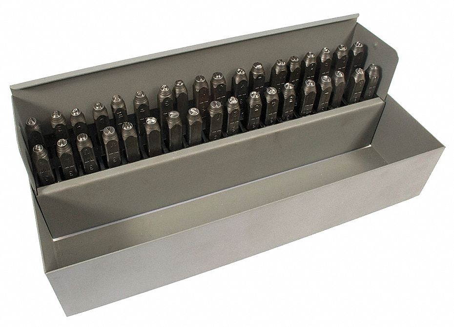 C.H. HANSON 20624 Letter and Number Set,1/8 In. H,Steel