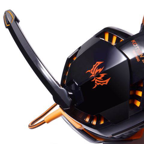 KOTION EACH G2000 Top Quality 50mm Drivers Wired Gaming Headphones with Mic for PC Computer Headset Earphone Stereo Bass LED Light & Noise Isolation-Red