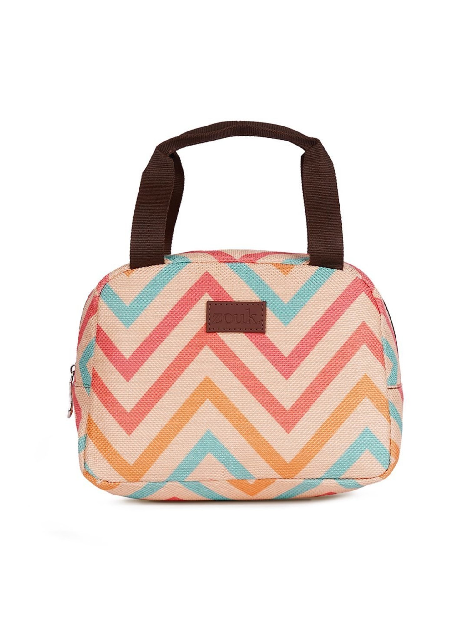 ZOUK Multicolor Geometric Lunch Bags