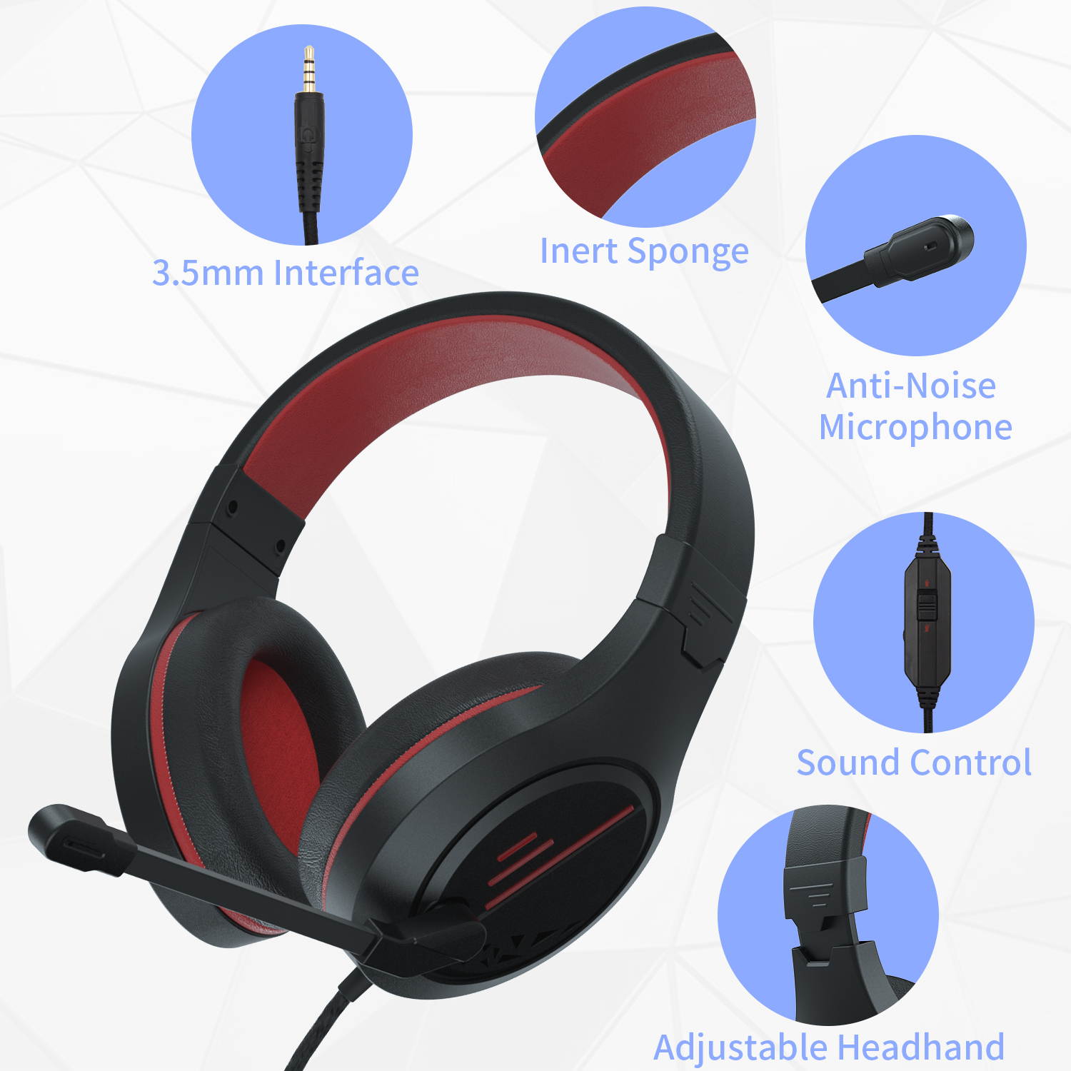 PS4 Gaming Headset, Stereo Gaming Headphone with Microphone Vibration for Laptop PC/Xbox one