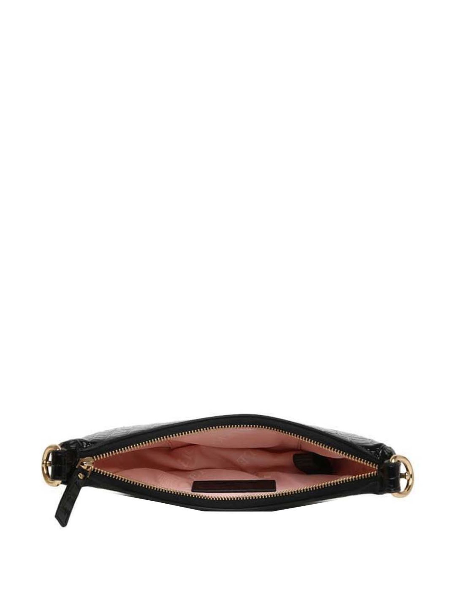 KLEIO Black Textured Medium Sling Handbag