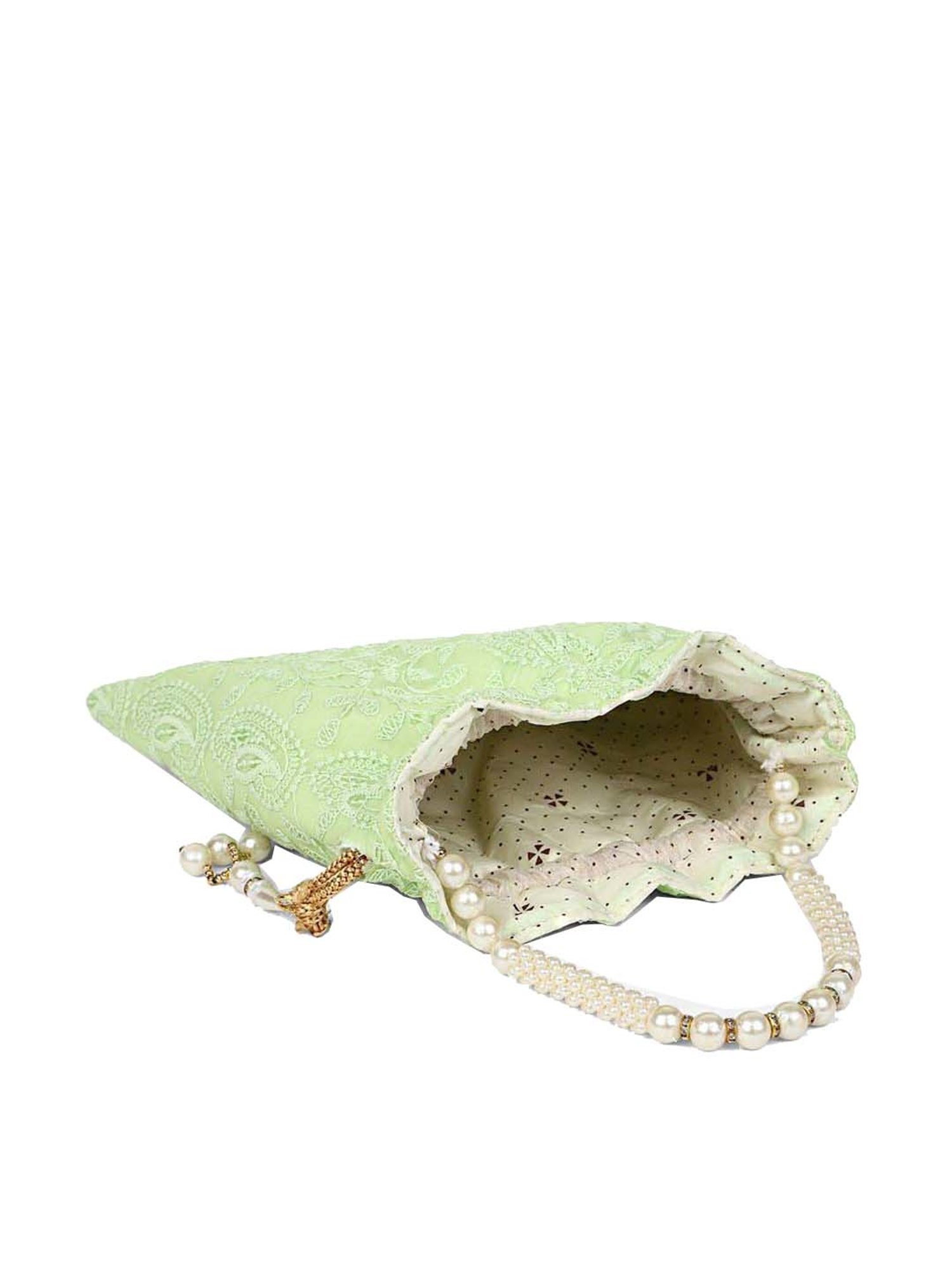 Aditi Wasan Green Fabric Potli