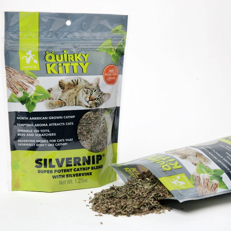 Quirky Kitty Silvervine & North American Catnip Blend Cat Treats - 1.25oz