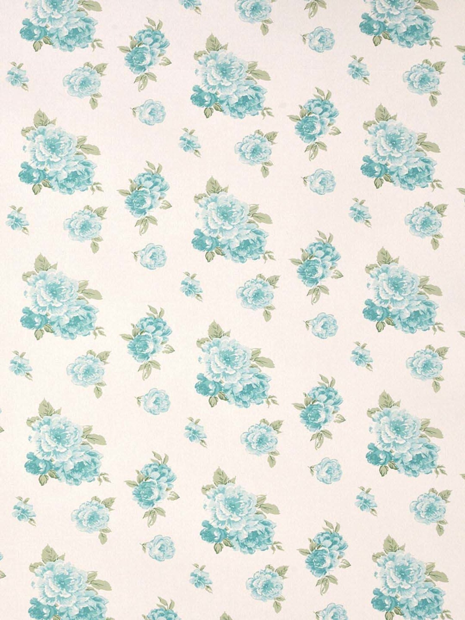Haus & Kinder White & Teal Cotton 120 TC Petal Harmony Printed King Bedsheet with 2 Pillow Covers