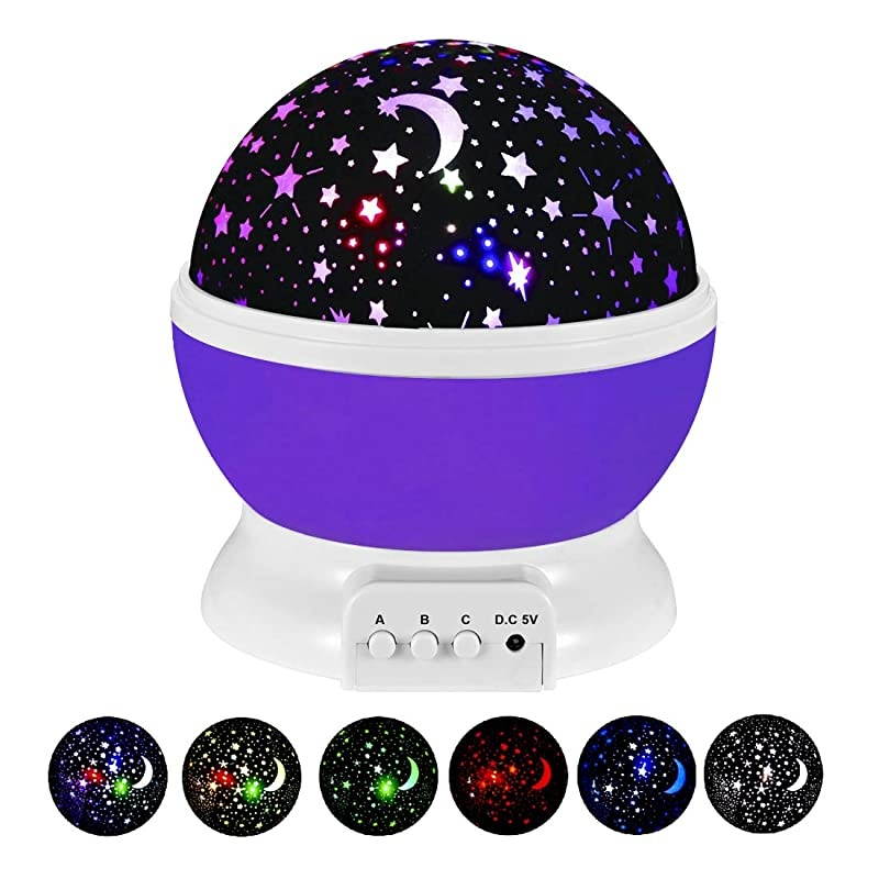 Projector Night Light for Kids Moon Night Lights ry Rotating Projection Lamp Party Favor Gifts for 312 Year Old Girls Boys Toys Age 312 Christmas Gifts Purple