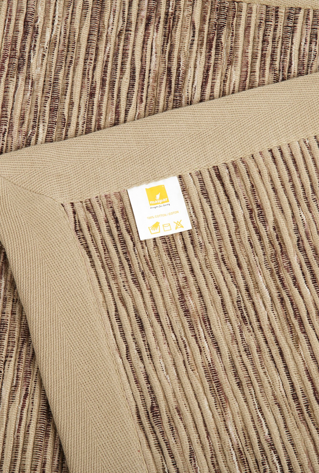 Maspar Generic Dark Dune Color Streak Beige Rug - Set of 1