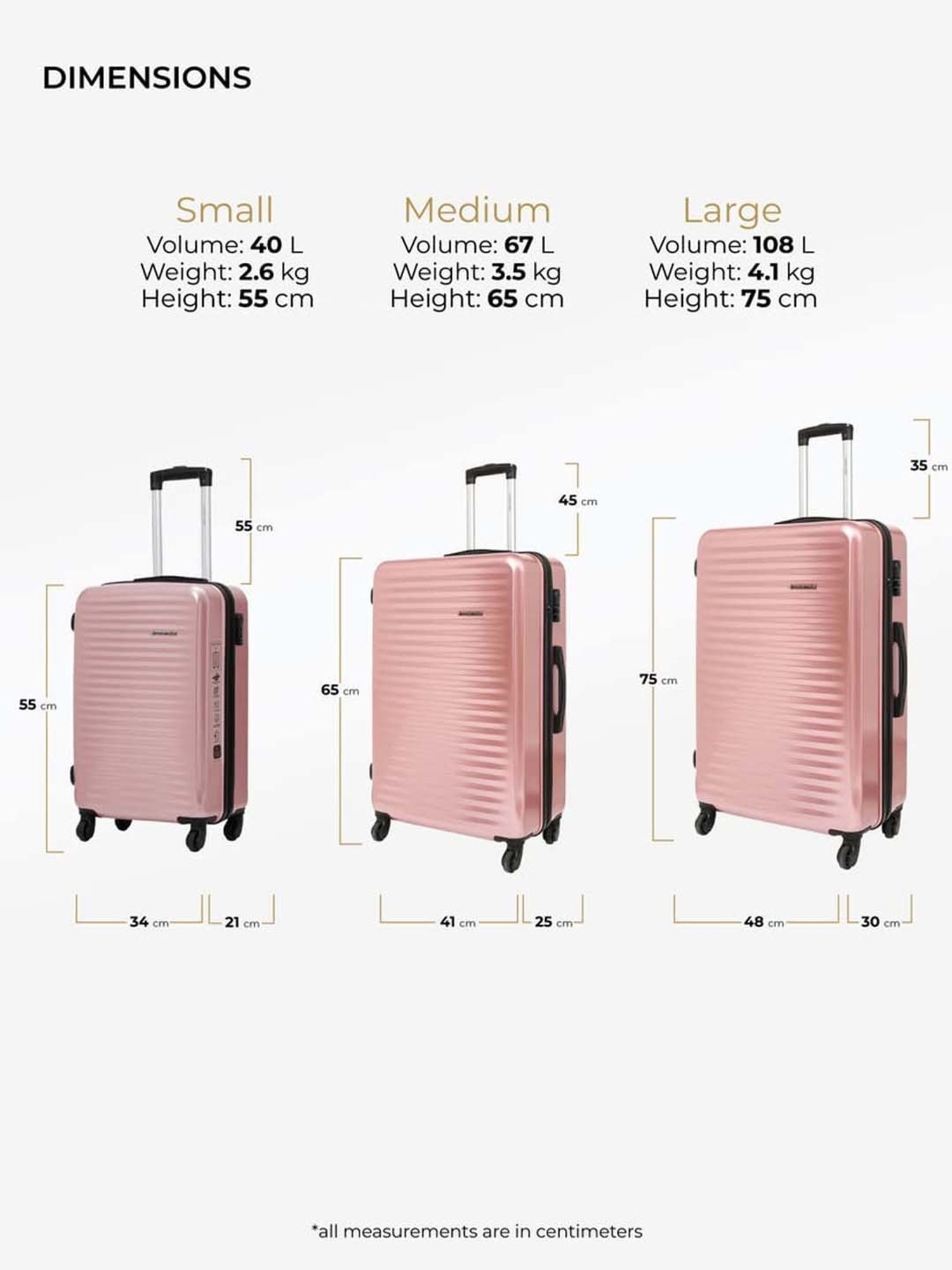 Nasher Miles Monte Carlo Hard-Sided Polycarbonate Cabin  Rose Gold 20 inch |55cm Trolley Bag