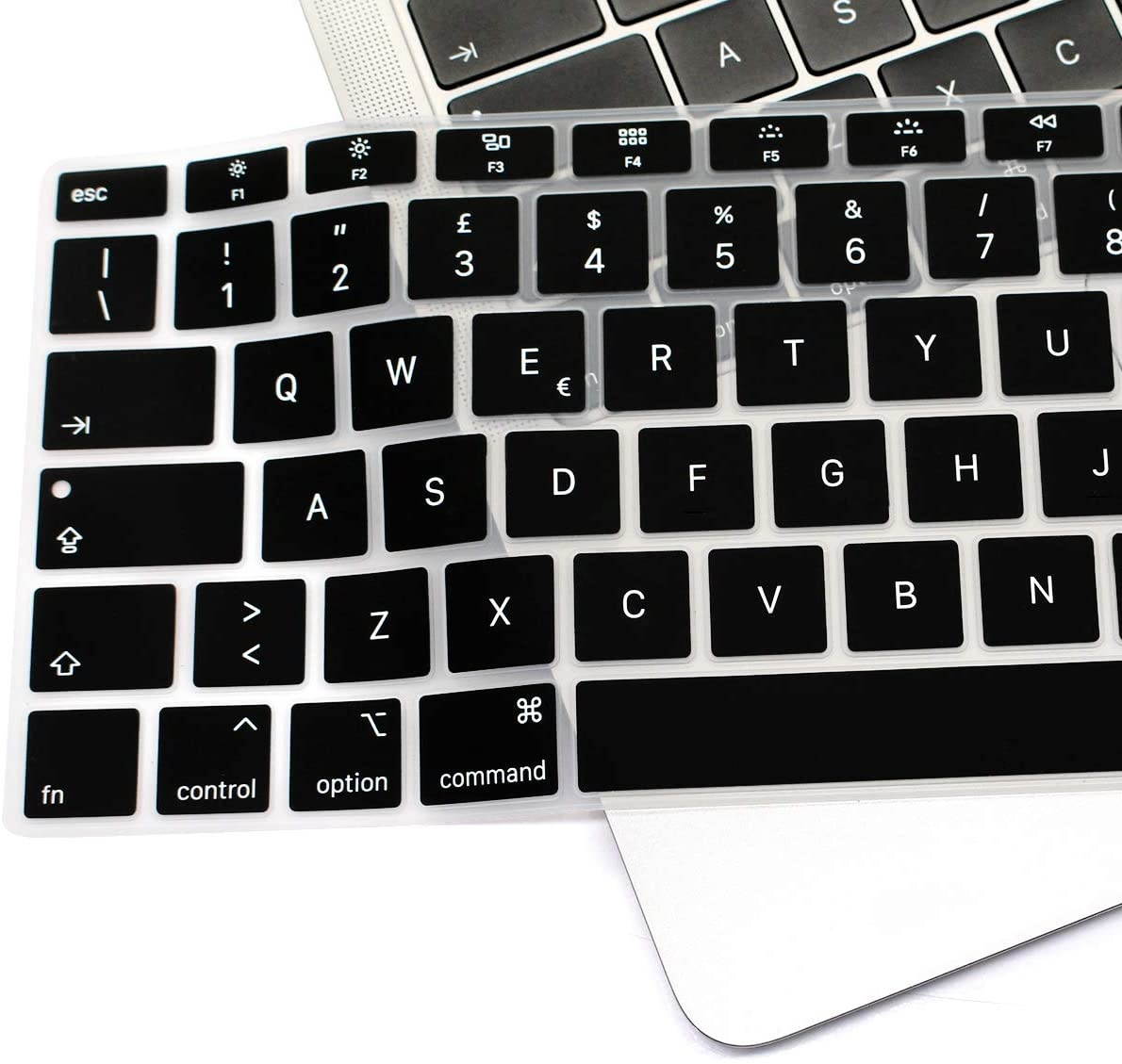 WYGCH AZERTY French Language Keyboard Cover Compatible with MacBook Air 2018 [13.3 inch A1932 with Retina Display and Touch ID] Silicone Soft Protector,European Version