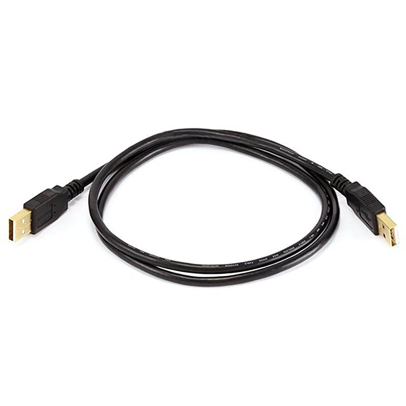 105442 3ft USB 20 A Male to A Male 2824AWG Cable Gold Plated Black for Data Transfer Hard Drive Enclosures Printers Modems Cameras and More