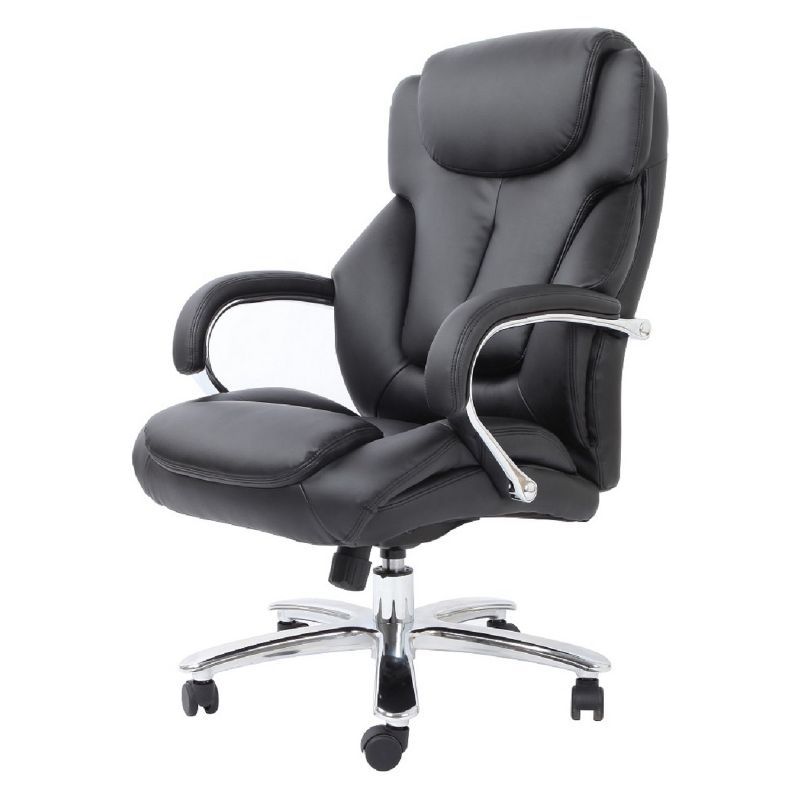 Admiral III Big and Tall Executive Leather Chair Black - OneSpace