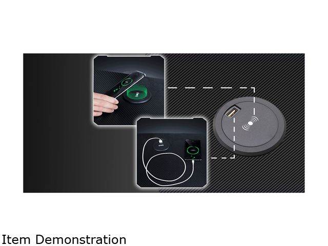 E-WIN 2.0 Edition RGB Gaming Desk with RGB Lights, Smart Wireless Charger, USB Port, Controller Stand And Cup Holder