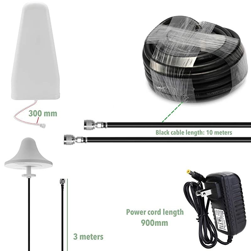 Signal Booster,  CDMA/3G 850/2100MHz 2G/3G Dual Band Dual LCD Display Mobile Phone Signal Booster Cell Phone Signal Repeater Signal Amplifier Set