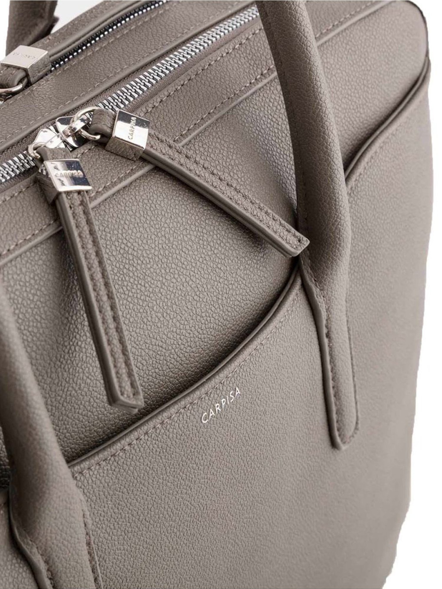 Carpisa New Mandy V2 Smoke Grey Faux Leather Solid Laptop Messenger Bag