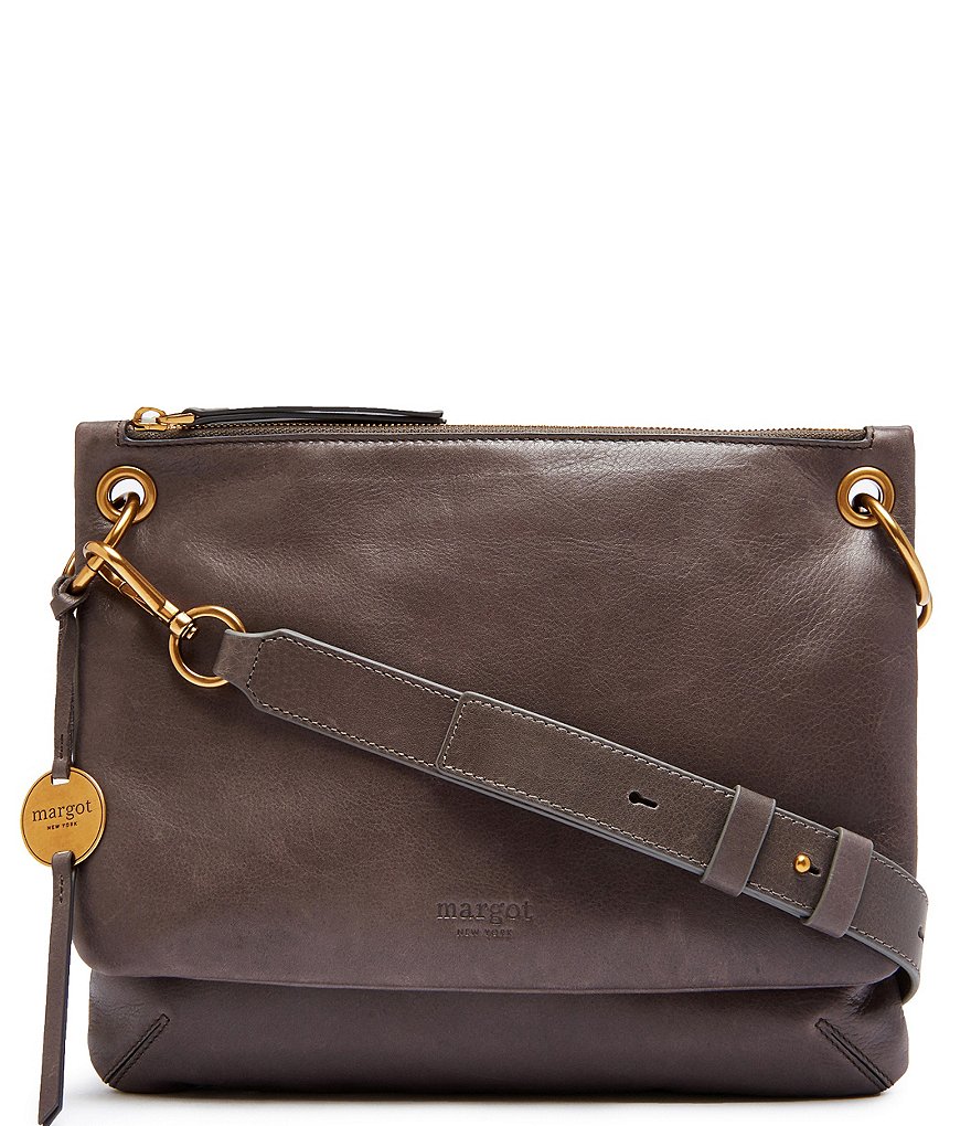 Margot Kiera Double Zip Leather Crossbody Bag