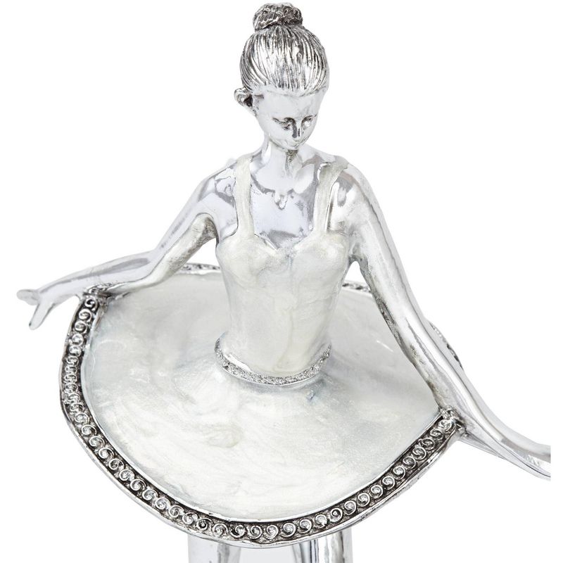 Dahlia Studios Ballerina Practice 11 1/2" High Silver Sculpture