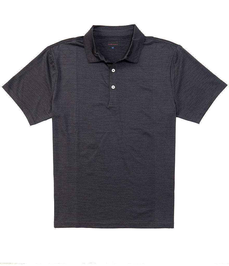 Quieti Tonal Texture Performance Short-Sleeve Knit Polo Shirt