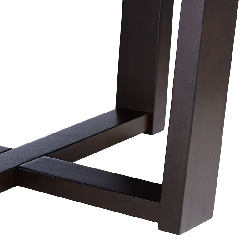 Elm Lane Conrad 40" Wide Dark Brown Wood Round Coffee Table